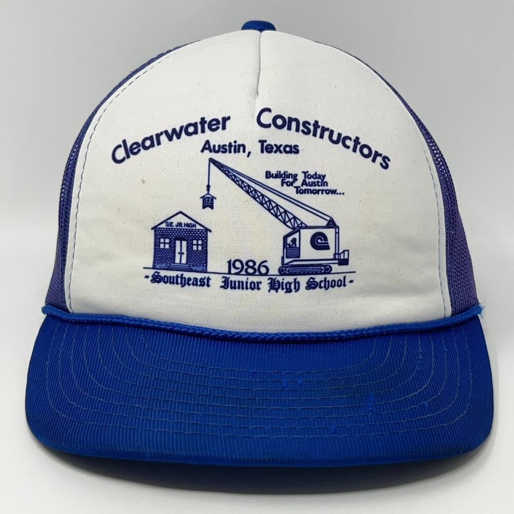 Vintage Southeast Jr High School Trucker Hat Baseball Cap Austin Snapback Blue
